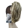 Wiginway Braid Messy Style Ponytail Hair Extension Handmade Synthetic Hair-Piece with Jaw Claw Clip (Blonde with Highlights)