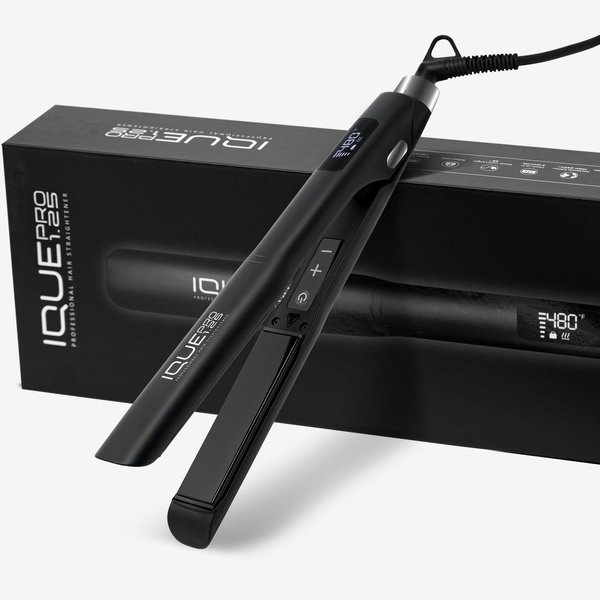 IQUE Hair Straightener and Curler 2 in 1 Flat Iron Hair Straightener Hair Styling Tools – Titanium Flat Iron with Ionic Function, Adjustable Temperature – LCD Display Hair Curling Iron (1.25)