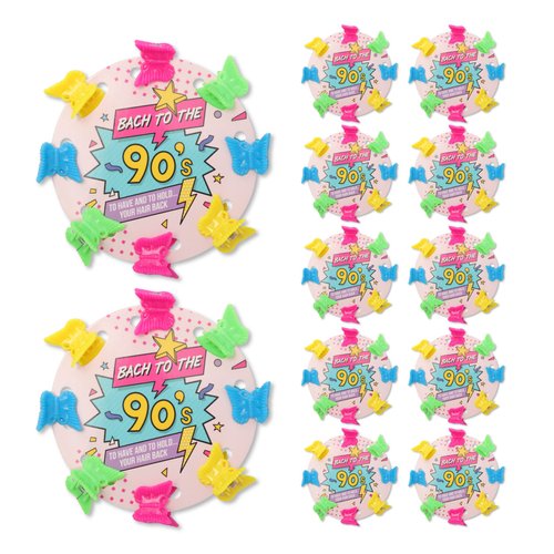 Pop Fizz Designs Bach to the 90s Hair Clip (12 Count, 12 Pieces, 12 units) - 90s Themed Party Favor, Bachelorette Party Supplies