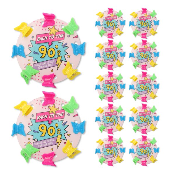 Pop Fizz Designs Bach to the 90s Hair Clip (12 Count, 12 Pieces, 12 units) - 90s Themed Party Favor, Bachelorette Party Supplies