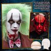 Syhood 4 Packs Halloween Bald Caps Makeup Latex Bald Head Wig Cap Bald Hat Costume Accessories for Women Men Adults(White,Stylish)