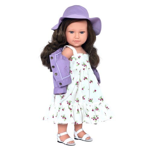 Kennedy and Friends Complete Outfits for 18 Inch Fashion Girl Dolls- 18 Inch Doll Clothes That Fits All 18 Inch Dolls (Lavender Floral Dress)