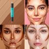 Vawolecy Dual-Ended Contour Stick, Face Shaping & Contouring Stick, Highlighter Makeup Pen for All Skin Tones