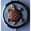 Purse Handbag Double Compact Cosmetic Mirror - Jeweled Turtle