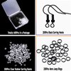 St.Kunkka 600Pcs Hypoallergenic Earring Hooks, Black Earring Making Kit, Earring Making Supplies with Earring Backs and Jump Rings for Jewelry Making (Black)