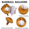 HILAVO Baseball Balloons Baseball Glove Balloons, 6PCS 18 Inch Sports Balloons Foil Baseball Balloons for Kids Boys Baby Shower Baseball Birthday Party Decorations