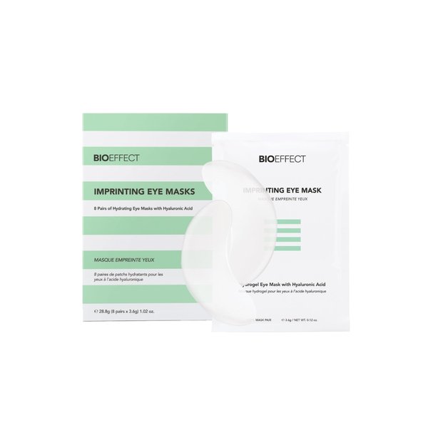 Bioeffect Imprinting Eye Masks (8 pairs), Deeply Moisturizing, Soothing Anti-Aging Gel Eye Patches with Hyaluronic Acid, Supercharge Your Eye Serum, Fight Tired Eyes, Wrinkles, and Puffiness