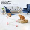 Interactive Cat Toys Ball, Rolling Smart Ball with Nail Clippers for Bored Indoor Adult Cats, USB Rechargeable Automatic Cat Toys, Moving Ball Cat Toy for Cat/Kitten