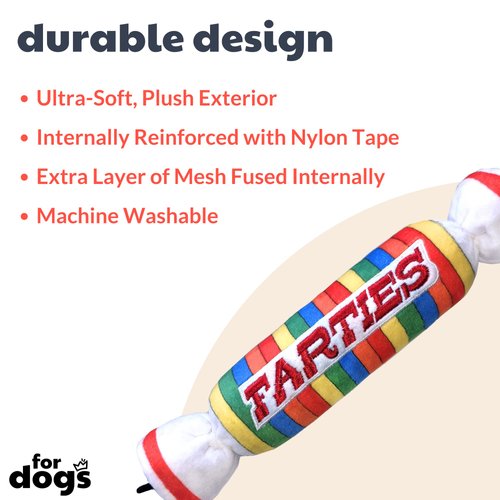 Huxley & Kent for Dogs | Farties (Small) | Funny Dog Toy | Dog Toy with Squeaker | Dog Gift | Fun, Durable, and Safe | Squeaky Dog Toy
