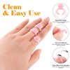 Eyelash Glue Rings, [300PCS] Lash Glue Holder Pallet for Lash Extension, 2 Slot Pink Glue Cup, Lash Rings, Plastic Makeup Rings for Nail Art, Lash Tech Tools, Lash Extension Supplies