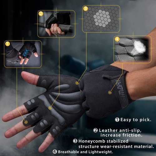 SIMARI Workout Gloves Men Women Weight Lifting Gym Exercise Cycling Full Palm Protection Breathable Gloves