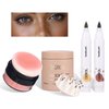 Natural Freckle Blush Makeup Kit- Liquid Fake Freckle Air Cushion, 2 Colors Freckle Pen, Powder Cushion Blush, Waterproof Long Lasting Freckles Marker for Cheek