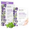 Skin Aesthetics Lavender & Mint Foot Masks Moisturizing Socks - Moisturizes Tired, Dry & Cracked Feet, Exfoliating & Hydrating Foot Mask - Cruelty Free Korean Skin Care For All Skin Types - 3 Pairs
