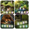 dsooldre 100 Pcs Luminous Mini Resin Frogs Miniature Frogs Figurines Tiny Frog Decor for Fairy Garden, Dollhouse and Landscape Accessories Christmas Birthday Party Decorations Gorgeous Party.