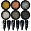 Nail Art Beads Nail Art Metal Balls Nail Beads for Nail Art Gold Silver Rose Gold Nail Art Steel Beads Nail Caviar Beads for Nail Art Nail Bubble Beads for DIY Crafts Decoration