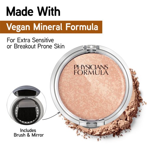 Physicians Formula Mineral Wear Talc-Free Mineral Face Powder, Smooth Satin Buildable & Blendable Coverage, Bare-Feeling Gentle Formula, Cruelty & Vegan - Creamy Natural