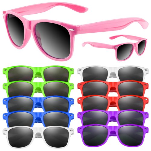 ASTARON Party Sunglasses Bulk,12 Pack Neon Sunglasses Party Favors for Summer Beach Pool Wedding ...