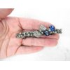 Generic Slim blue gray bow crystal hair barrette clip bridal clip bridal barrette hair