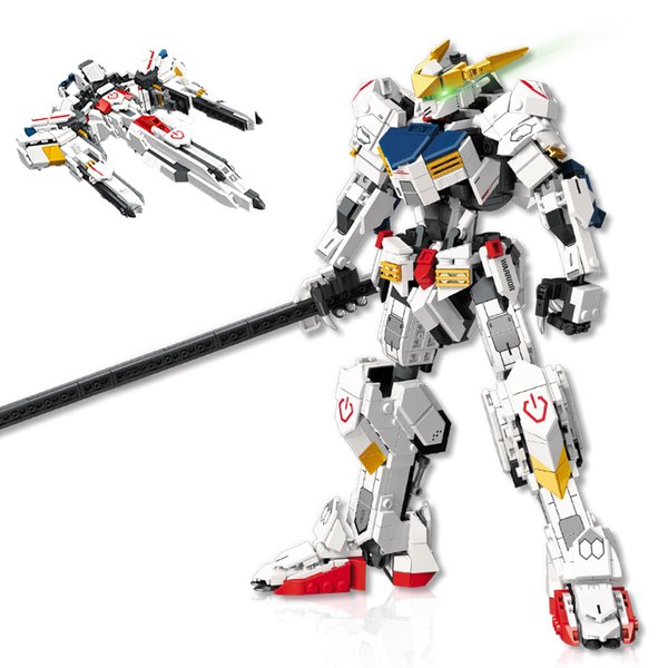 Velance Mech Robot Transforming Building Blocks Set, Warrior City Action Mech & Fighter Jet Building Toy Kit, Mecha Robot Building Block Model for Kids & Adults, Birthday, Christmas Day Gift(952 Pcs)