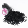 JASVERLIN 3/4inch Black Hair Rubber Bands for Hair, Small Rubberbands Ponytail Holder no Damage Mini Tiny Hair Ties Elastics for Girls Women Baby 1000PCS