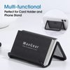 MaxGear Business Card Holder for Desk Metal Business Card Display Holders Mesh Business Cards Holder Stand 3 Pack Desktop Name Card Organizer, Capacity: 50 Cards, Black