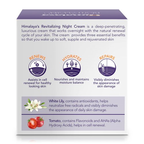 Himalaya Revitalizing Night Cream for Damaged & Aging Skin, Daily Deep Moisturizing Overnight Repair Treatment, For All Skin Types, 1.69 oz