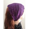 Oyabridal Vintage Lace Headbands for Women Elastic Lace Halloween Headband Party Accessories (Purple)
