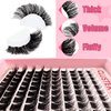 Fluffy Lash Clusters Kit 100pcs DIY Lash Extension Kit, Wispy Lash Clusters Kit Natural 8-16mm D Curl Eyelashes Extension Kit with Lash Bond and Seal and Lash Tweezers(100P-20Z-Kit)