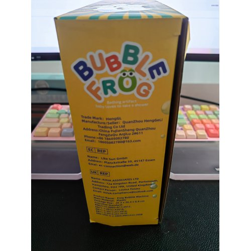 HengGL Light Up Baby Bath Bubble Toys,Tub Big Frog Automatic Bubble Maker Blower Toys with 24 Music Baby Fun Shower Toys, for Boys, Girls（New 2024）