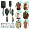 4 Pcs Hair Brush Set,Anti Static Massage Oval Comb,Detangling Brush Round Hair Brush Vent Hair Brush,Flexible Soft Pin Bristles for Long Thick Curly Wavy Dry Damaged Hair