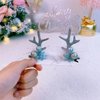 Deer Antler Hair Clips Christmas Hair Accessories Reindeer Antlers Snowflake Design Glitter Hair Barrettes Cute Small Hair Clip Winter Xmas Hair Decorations for Women Holiday Party Favors, 1 Pairs