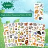 UVUXO Jungle Animal Temporary Tattoos for kids - 120 Styles Zoo Animal Temporary for Girls Boys, Animals Birthday Party Supplies for Kids