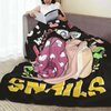 Just A Girl Who Loves Snails Blanket Cute Snail Decor Throw Blanket Gifts for Girls Boys Snail Lover Super Warm Soft Plush Lightweight Fleece Flannel Bedding Blanket for Kids Adult Men Women 50"X40"