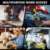 JUMPHIGH Safety Work Gloves, Men's Utility Mechanic Working Gloves for All Purpose, Touchscreen Compatible, Flexible Breathable Fit, Padded Knuckles & Palm (Yellow/M)