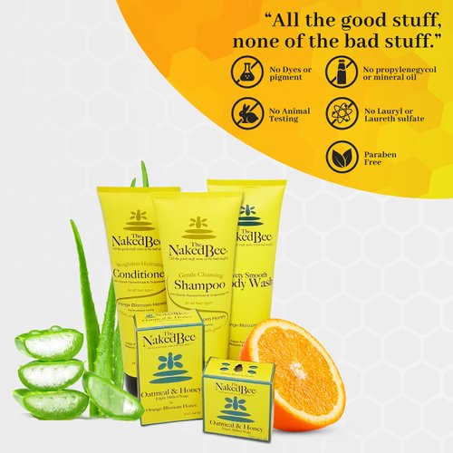 The Naked Bee Orange Blossom Honey Hand Cream (8 oz) Intensive Nourishing Hand Repair Cream for Smoother and Softer Hand - Deep Moisture and Repair for Dry Skin - Hand Cream