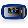AccuMed CMS-50D1 Fingertip Pulse Oximeter Blood Oxygen Sensor SpO2 for Sports and Aviation. Portable and Lightweight with LED Display, 2 AAA Batteries, Lanyard and Travel Case (Blue)