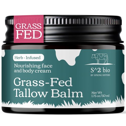 Beef Tallow For Skin Care Cream - Beef Tallow Face Moisturizer for Eczema, Cracked, Dry, Itchy, Irritated Skin - Grass Fed Beef Tallow Moisturizer for Body & Face Avocado Scent - 1.75 oz