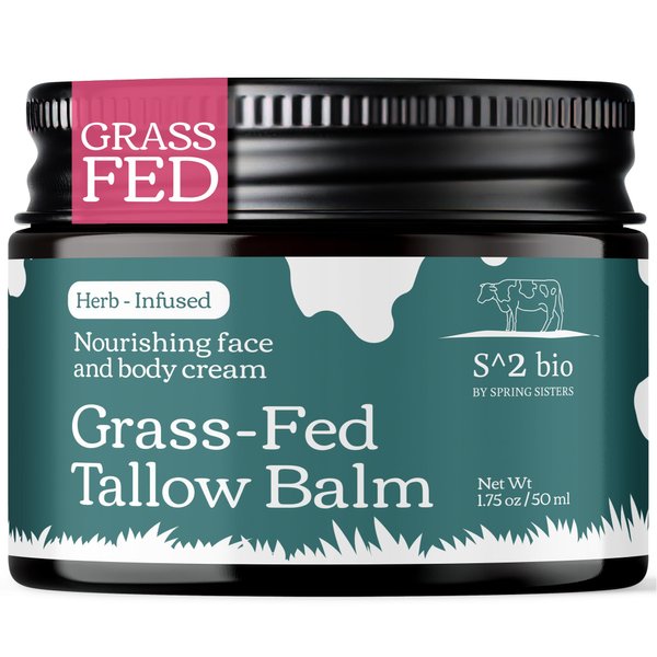 Beef Tallow For Skin Care Cream - Beef Tallow Face Moisturizer for Eczema, Cracked, Dry, Itchy, Irritated Skin - Grass Fed Beef Tallow Moisturizer for Body & Face Avocado Scent - 1.75 oz