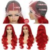 Red Lace Front Wigs Human Hair Pre Plucked Hot Red Wig Human Hair 13x4 HD Transparent Body Wave Lace Front Wigs Human Hair Colored 180% Density Red HD Lace Front Wigs Human Hair Red Frontal Wigs