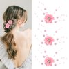 Flower Hair Clips for Brides Hair Styling Accessories for Women Girls Floral Hair Clips for Wedding Party Prom Hair Accessories for Women Girls 3Pcs Pink Flower Barrette Clip