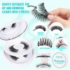 Magnetic Eyelashes with Lash Clusters Applicator Fluffy Magnetic False Lashes Kit Wispy Reusable Cluster Eyelash Extensions with Magnets No Lashes Glue or Liner Needed(2 Pairs-Dense)