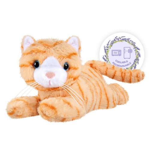 SuzziPals Heatable & Coolable Orange Cats Stuffed Animals, Microwave Heating Pad Animal for Cramps & Pain, Orange Cat Plushies for Companion, Stuffed Cat Lavender Stuffed Animal, Plush Cat Toys Gifts