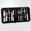 Korean Nail Clippers! World No. 1. Three Seven (777) Premium Quality Gift Travel Manicure Grooming Kit Nail Clipper Set (11 PCs, 810BG), Made in Korea, Since 1975 (Black Case)