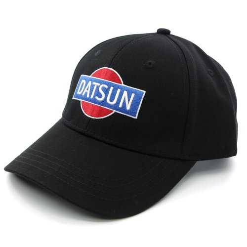 Datsun Baseball Cap - Classic A Logo - Black Dad Hat Curved Bill - Vintage Japanese