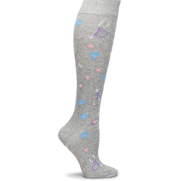 Nurse Mates Women's Cashmere Compression Socks 10-15 mm/Hg (Stethoscope)