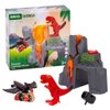 BRIO World - 36092 Dinosaur Erupting Volcano | Toy Train Set for Kids Aged 3 Years Up