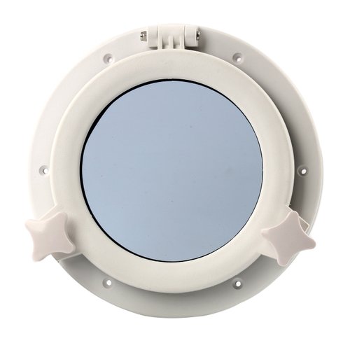 Amarine-made Boat Window Yacht Round Opening Portlight Porthole Window 8" Replacement Window Port Hole - ABS Tempered Glass
