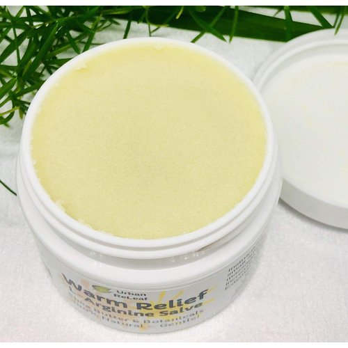 Urban ReLeaf Warm Relief L-Arginine Salve ! Shea Butter & Botanicals, 100% Natural. Gentle Circulation Warming Massage Cream.