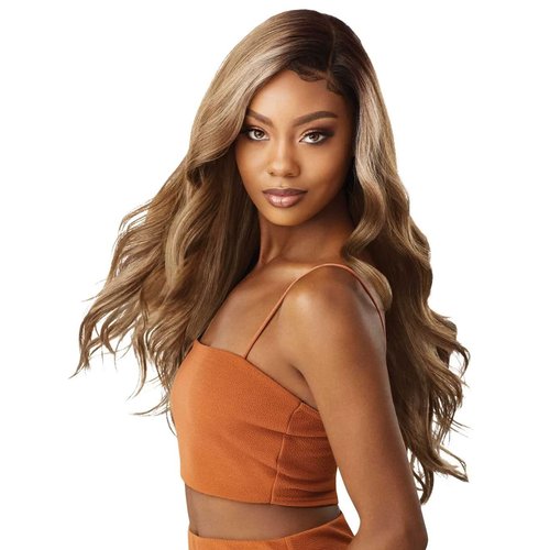 Outre LACEFRONT COLORBOMB Long Body Wave Exclusive Salon-Designed Blonde Shades Pre-Plucked Soft Swiss Lace Natural Baby Haur Heat Resisitant Synthetic - KIMANI (3DRFFBTRBL)