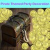 TESEGOO Plastic Pirate Gold Coins 100 Pieces St. Patrick’s Day Pirate Gold Coins, Fake Gold Treasure Coins for St. Patrick’s Day Decorations, Pirate Themed Party Treasure Hunt, Novelty Party Favor